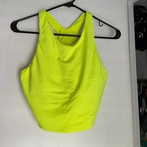 M (D-DD)| Athleta Conscious Crop Bikini Top | NEON YELLOW